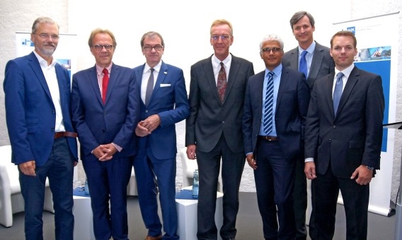 Kandidaten und Gastgeber beim OB-Talk von WJ und IHK Bonn/Rhein-Sieg